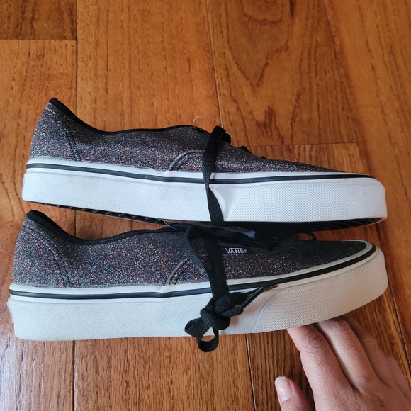 Vans, Authentic 'Glitter -‎ Rainbow Black' Trainers, Size 7 - Picture 6 of 15